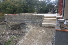 Aménagement de terrasse et escalier