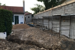 construction du mur cloture