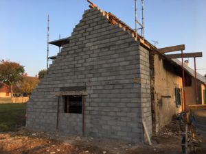rénovation complète d'un mur en pignon